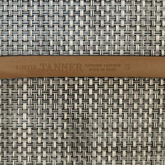 TANNER Made in Italy Genuine Leather Silver Metal Buckle Snakeskin Belt S - Picture 2 of 4